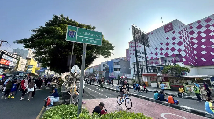 CFD Depok Kembali Digelar Usai Lebaran, Ribuan Warga Padati Margonda