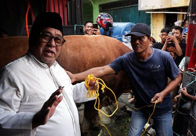 Wagub DKI Serahkan Sapi Kurban Milik Gubernur untuk Warga Tangki Jakbar