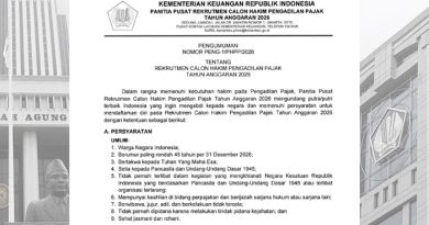 Jalur Khusus Hakim MA, Rekrutmen Hakim Pengadilan Pajak 2026 Resmi Dibuka