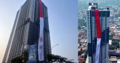 Sambut HUT Ke-81 RI, Kain Merah Putih 1.200 Meter Persegi di Margonda Depok Raih Rekor Dunia