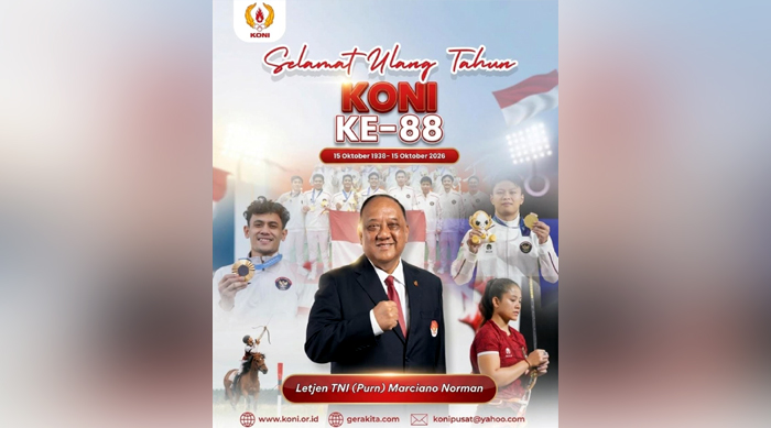 ULANG TAHUN KONI KE-88: Menjunjung Prestasi, Menggelorakan Nasionalisme, Mengabdi untuk Indonesia