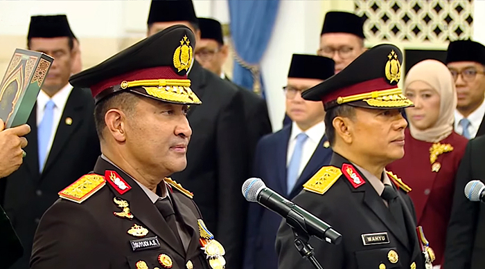 Presiden Lantik Pimpinan Baru Polri dan Sejumlah Pejabat Negara